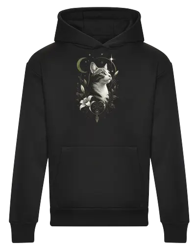Celestial Cat with Lilies