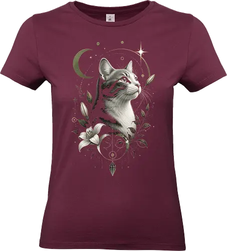 Celestial Cat with Lilies