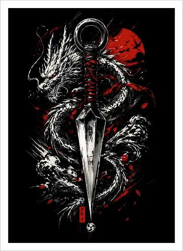 Dragon Kunai Red Moon