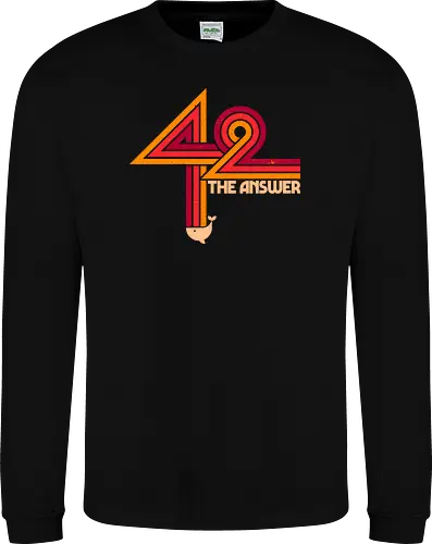 42 The Ultimate Answer - sci fi, 42, book, book lover, bookworm, geek, movies, nerd, nostalgia, outer space, science fiction, space, universe, pop culture, reading - Sweatshirt