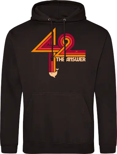 42 The Ultimate Answer - sci fi, 42, book, book lover, bookworm, geek, movies, nerd, nostalgia, outer space, science fiction, space, universe, pop culture, reading - Standard Hoodie