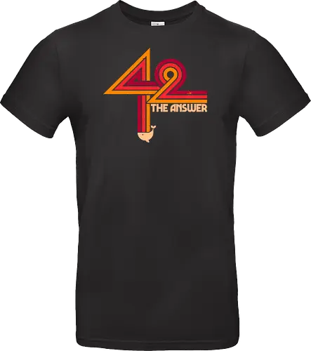 42 The Ultimate Answer - sci fi, 42, book, book lover, bookworm, geek, movies, nerd, nostalgia, outer space, science fiction, space, universe, pop culture, reading - Standard T-Shirt