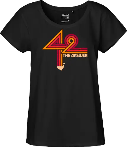42 The Ultimate Answer - sci fi, 42, book, book lover, bookworm, geek, movies, nerd, nostalgia, outer space, science fiction, space, universe, pop culture, reading - Fairtrade Girl Shirt