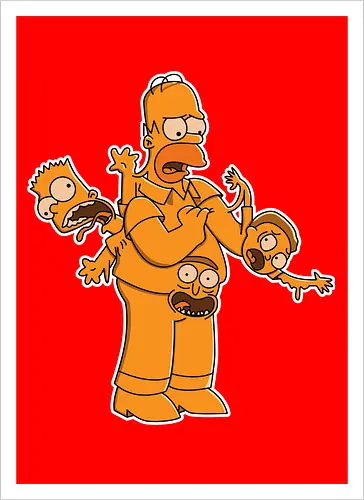 Freaky Gelber Vater - Multiversum Horror Cartoon Fusion