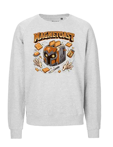 Magnetic Mutant Toaster - magentoast, toaster, breakfast, superhero, villain, parody, funny, geek, nerd, comic, toast, retro, humor, comic con gear, funny superhero design - Fairtrade Sweatshirt