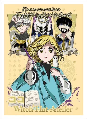 Witch Apprentice Magic - Coco manga, witch apprentice, magic fantasy anime, Qifrey sensei, anime spellbook, occult symbols art, fantasy witch art, anime merchandise - Kunstdruck