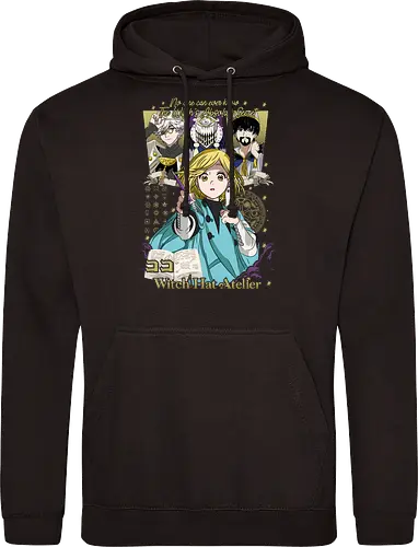 Witch Apprentice Magic - Coco manga, witch apprentice, magic fantasy anime, Qifrey sensei, anime spellbook, occult symbols art, fantasy witch art, anime merchandise - Standard Hoodie
