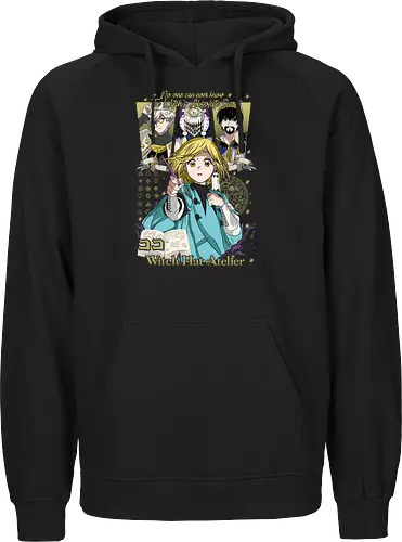 Witch Apprentice Magic - Coco manga, witch apprentice, magic fantasy anime, Qifrey sensei, anime spellbook, occult symbols art, fantasy witch art, anime merchandise - Fairtrade Hoodie