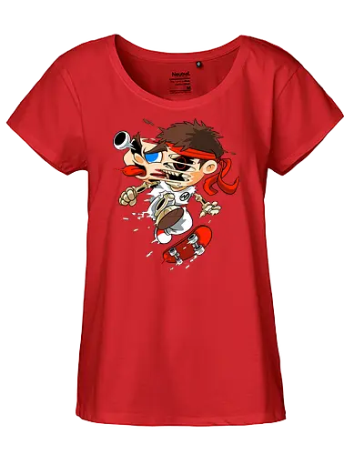 Freaky Skate Kämpfer - Underground Horror Games Kunst - Horror Skate Kämpfer, freaky Games Kunst, Skelett Kämpfer, Ryu Street Fighter, skate, Street Fighter horror, Ryu zumbie, art geek games, Capcom fan art, Street Fighter t-shirt, cartoon horror games, rotes Stirnband Horror, Underground Games Kunst, Cartoon Horror Kampf, Geek Games Druck, Zombie Skate Kämpfer, alternative Kampf Kunst, Horror Game Kunst, Freak Cartoon Kämpfer, urbaner Games Druck, Pop Art Games Horror, Kampf Charakter Horror, Skate Cartoon Horror - Fairtrade Girl Shirt