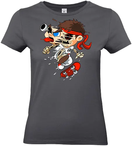Freaky Skate Kämpfer - Underground Horror Games Kunst - Horror Skate Kämpfer, freaky Games Kunst, Skelett Kämpfer, Ryu Street Fighter, skate, Street Fighter horror, Ryu zumbie, art geek games, Capcom fan art, Street Fighter t-shirt, cartoon horror games, rotes Stirnband Horror, Underground Games Kunst, Cartoon Horror Kampf, Geek Games Druck, Zombie Skate Kämpfer, alternative Kampf Kunst, Horror Game Kunst, Freak Cartoon Kämpfer, urbaner Games Druck, Pop Art Games Horror, Kampf Charakter Horror, Skate Cartoon Horror - Standard T-Shirt (Frauen)