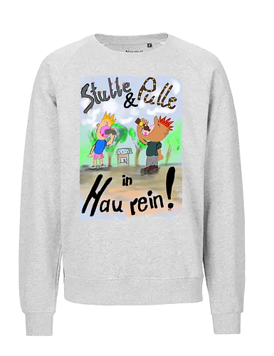 Stulle und Pulle - albern, Alkohol, Wurst, Brot, Brotzeit, Büdchen, Bier - Fairtrade Sweatshirt
