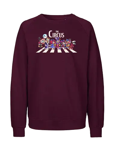 The Circus - cute, circus, digital circus, digital, abbey road, parody, beatles, rock, pomni, caine, jax, gangle, mask, kaufmo - Fairtrade Sweatshirt