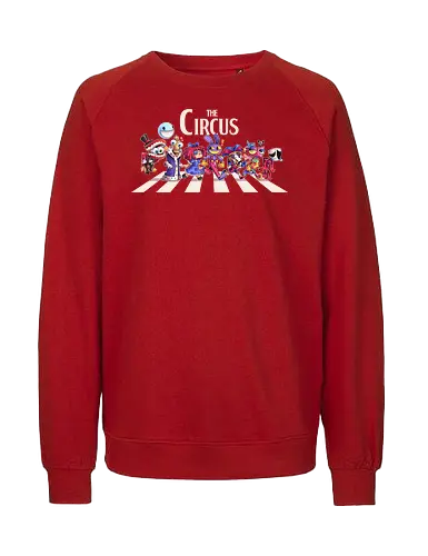 The Circus - cute, circus, digital circus, digital, abbey road, parody, beatles, rock, pomni, caine, jax, gangle, mask, kaufmo - Fairtrade Sweatshirt