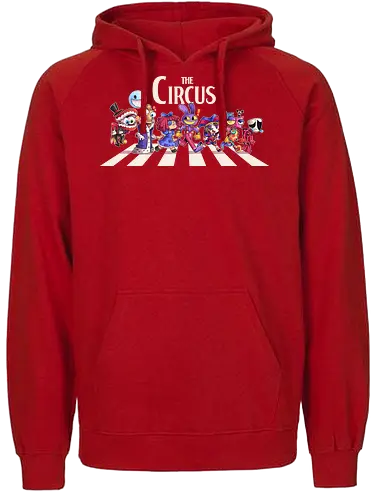 The Circus - cute, circus, digital circus, digital, abbey road, parody, beatles, rock, pomni, caine, jax, gangle, mask, kaufmo - Fairtrade Hoodie