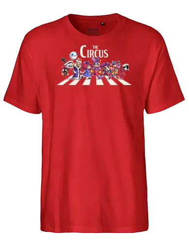 The Circus - cute, circus, digital circus, digital, abbey road, parody, beatles, rock, pomni, caine, jax, gangle, mask, kaufmo - Fairtrade T-Shirt