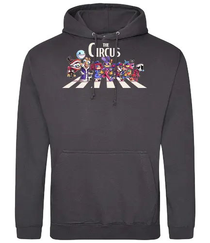 The Circus - cute, circus, digital circus, digital, abbey road, parody, beatles, rock, pomni, caine, jax, gangle, mask, kaufmo - Standard Hoodie