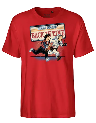 Need to go back in time - Movie, retro, time travel, space, science fiction, adventure, mash up, family, funny, cute - Fairtrade T-Shirt