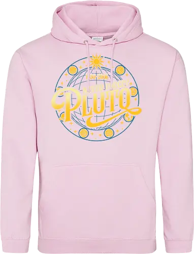 Never forget vintage - pluto, solar system, moon, planets, sun, retro, vintage, funny - Standard Hoodie