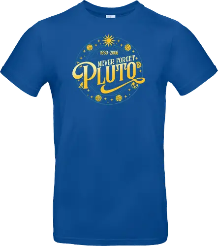 Never forget vintage - pluto, solar system, moon, planets, sun, retro, vintage, funny - Standard T-Shirt