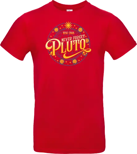 Never forget vintage - pluto, solar system, moon, planets, sun, retro, vintage, funny - Standard T-Shirt