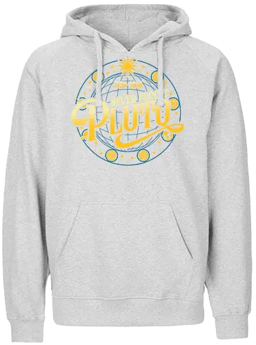 Never forget vintage - pluto, solar system, moon, planets, sun, retro, vintage, funny - Fairtrade Hoodie