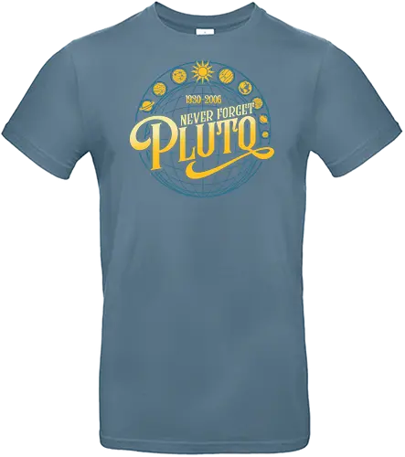 Pluto Nouveau - pluto, solar system, moon, planets, sun, retro, vintage, funny - Standard T-Shirt