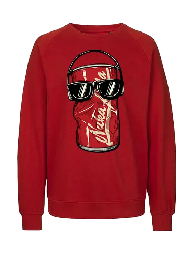 Dancing Atomic Can - video game, 80s, 90s, atomic, brotherhood, cola, dancing, gamer, gaming, ghoul, post apocalyptic, rpg, soda, survivor, atom punk - Fairtrade Sweatshirt