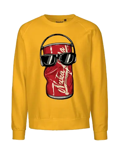 Dancing Atomic Can - video game, 80s, 90s, atomic, brotherhood, cola, dancing, gamer, gaming, ghoul, post apocalyptic, rpg, soda, survivor, atom punk - Fairtrade Sweatshirt