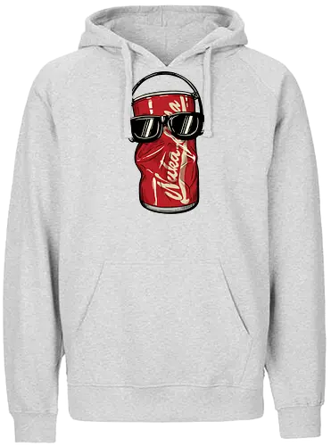 Dancing Atomic Can - video game, 80s, 90s, atomic, brotherhood, cola, dancing, gamer, gaming, ghoul, post apocalyptic, rpg, soda, survivor, atom punk - Fairtrade Hoodie