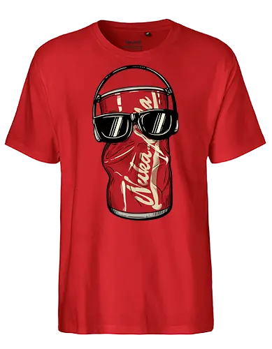 Dancing Atomic Can - video game, 80s, 90s, atomic, brotherhood, cola, dancing, gamer, gaming, ghoul, post apocalyptic, rpg, soda, survivor, atom punk - Fairtrade T-Shirt