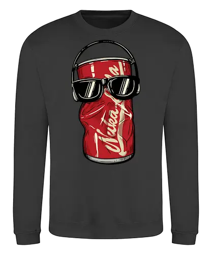 Dancing Atomic Can - video game, 80s, 90s, atomic, brotherhood, cola, dancing, gamer, gaming, ghoul, post apocalyptic, rpg, soda, survivor, atom punk - Sweatshirt