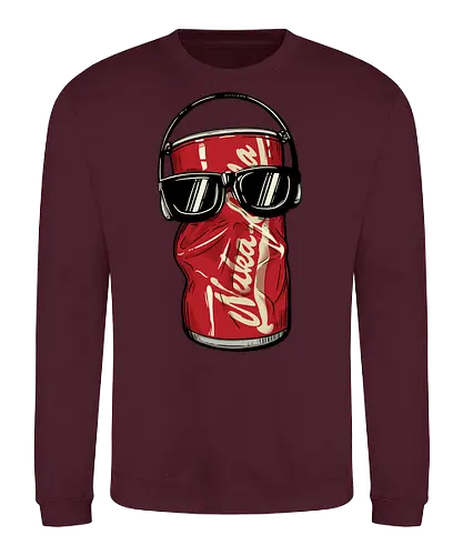 Dancing Atomic Can - video game, 80s, 90s, atomic, brotherhood, cola, dancing, gamer, gaming, ghoul, post apocalyptic, rpg, soda, survivor, atom punk - Sweatshirt