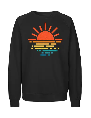 Simply Summer - summer, abstract, beach, geometric, minimalist, ocean, sea, summertime, sun, sunset, swim, swimming, travel, vacation, water - Fairtrade Sweatshirt