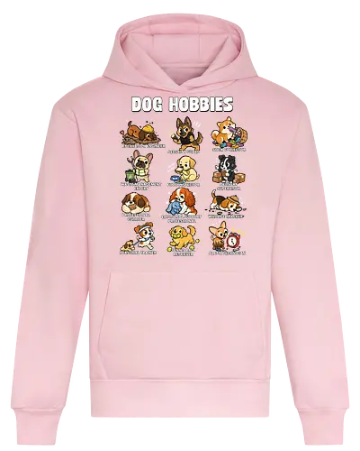 Dog Hobbies - dog, animal, dog dad, dog lover, dog mom, dogs, funny, hobbies, hobbies interests, hobby, joke, meme, pet, pets, puppy - Heavyweight Hoodie