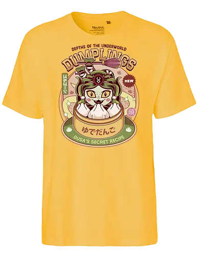 Dusa Dumplings Vintage - gamer, hades, hades 2, hades ii, zagreus, zeus, dusa, medusa, zagreus sword, melinoe, cerberus, theseus, game, video games, gaming - Fairtrade T-Shirt