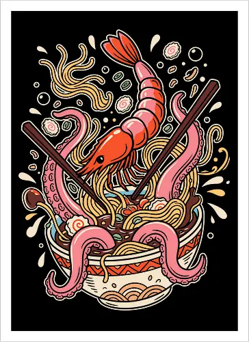 Seafood Symphony: The Kraken's Ramen