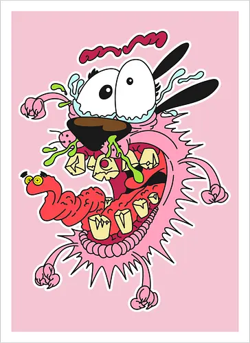 Freaky Pinker Hund - Surreale Cartoon Horror Underground