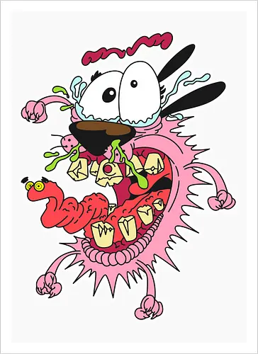 Freaky Pinker Hund - Surreale Cartoon Horror Underground