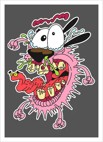 Freaky Pinker Hund - Surreale Cartoon Horror Underground