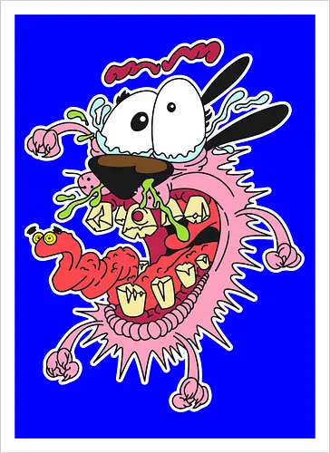 Freaky Pinker Hund - Surreale Cartoon Horror Underground