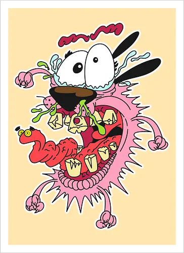 Freaky Pinker Hund - Surreale Cartoon Horror Underground