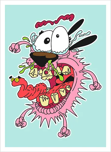 Freaky Pinker Hund - Surreale Cartoon Horror Underground