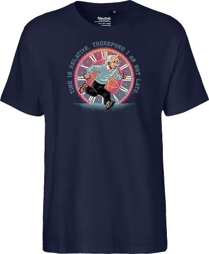The Relativity of Time - Physicist, scientist, science, time, movie, mash up, adventure, funny, cute - Fairtrade T-Shirt