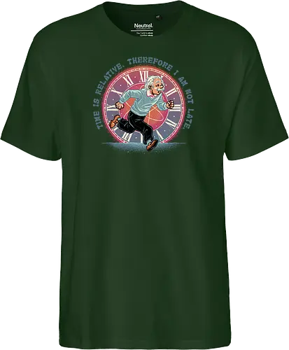 The Relativity of Time - Physicist, scientist, science, time, movie, mash up, adventure, funny, cute - Fairtrade T-Shirt