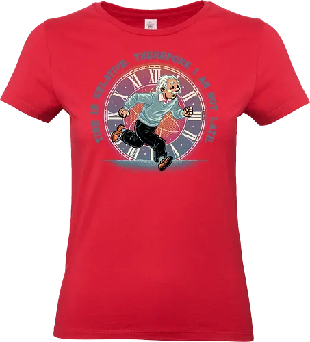 The Relativity of Time - Physicist, scientist, science, time, movie, mash up, adventure, funny, cute - Standard T-Shirt (Frauen)