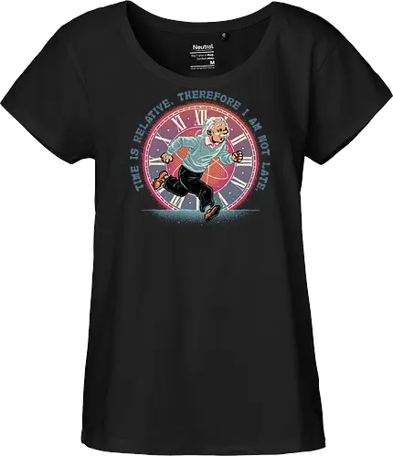 The Relativity of Time - Physicist, scientist, science, time, movie, mash up, adventure, funny, cute - Fairtrade Girl Shirt