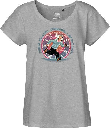 The Relativity of Time - Physicist, scientist, science, time, movie, mash up, adventure, funny, cute - Fairtrade Girl Shirt