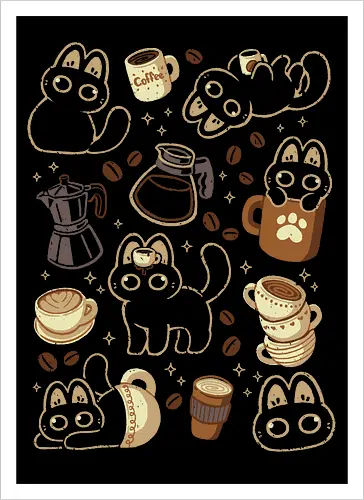 Cute Cats and Coffee Lover