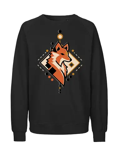 Graphic fox - fox, foxy, animal, nature, geometric - Fairtrade Sweatshirt