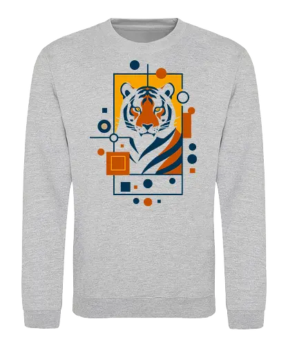Graphic tiger - tiger, animals, wildness, nature, geometric - Sweatshirt